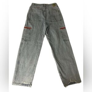 Empyre Womens Blue Baggy Jeans